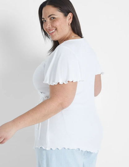 Flutter-Sleeve Real Wrap Top