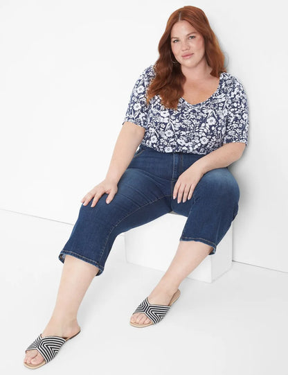 Modern Perfect Sleeve V-Neck Tee