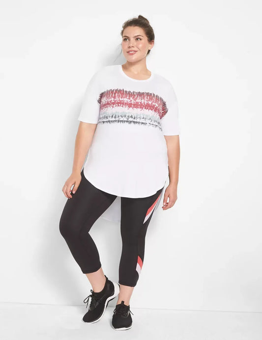 LIVI Scoop-Neck Curved-Hem Tunic - Dye Effect