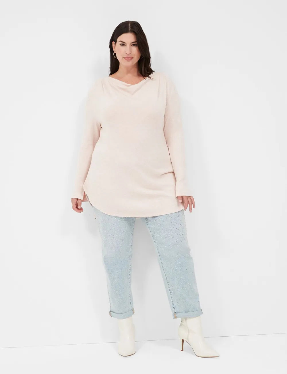 Relaxed Cowlneck Drop-Shoulder Top