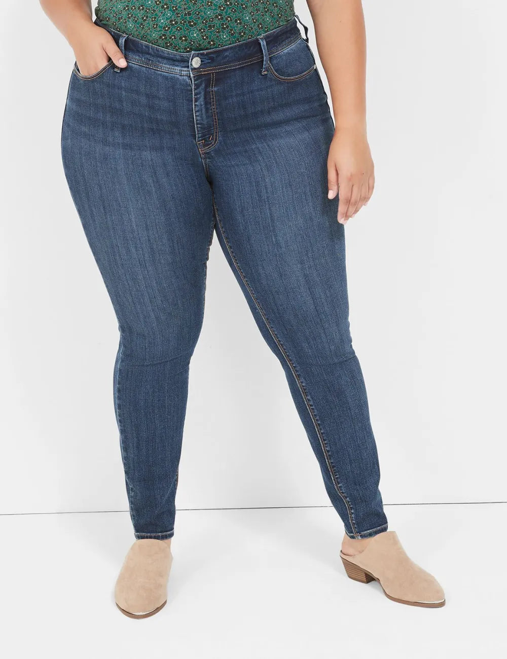 Seven7 Skinny Jean With Back Pocket Embroidery