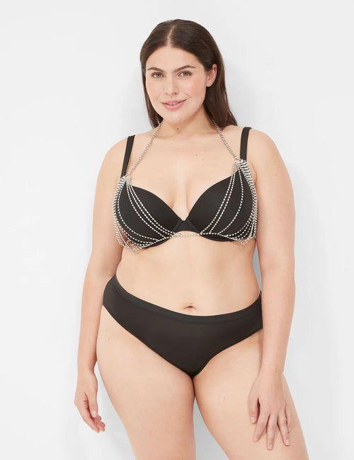 Jewelry Accent Bra - Silver