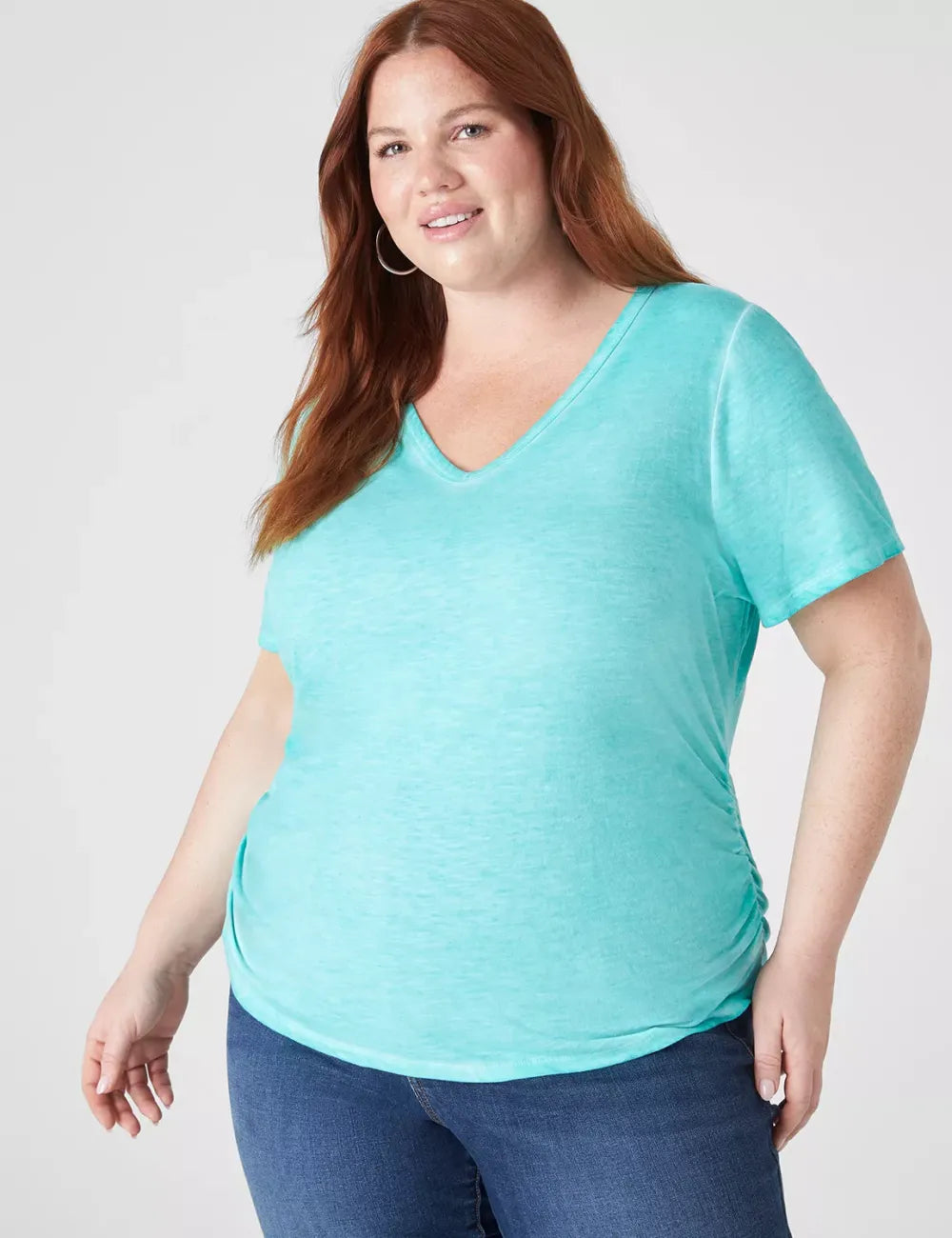 Modern Jersey Side-Ruched Tee