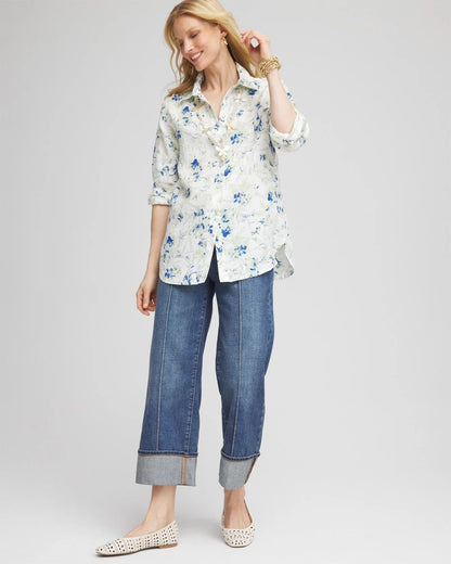 No IronTM Floral Linen Shirt
