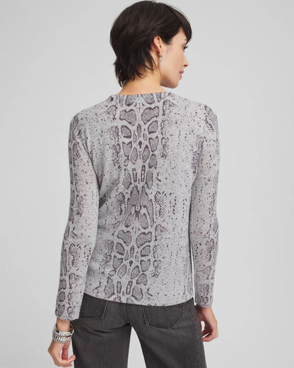 Cashmere Snake Print Sweater