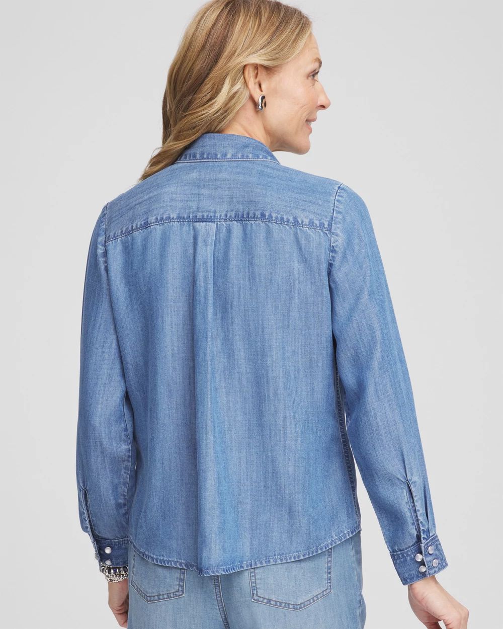 Embroidered TencelTM Denim Shirt