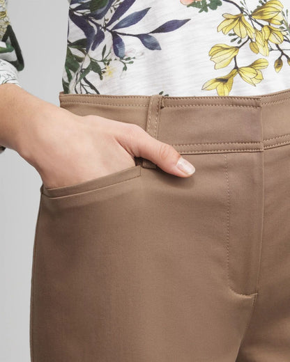 Cotton Sateen Cropped Pants
