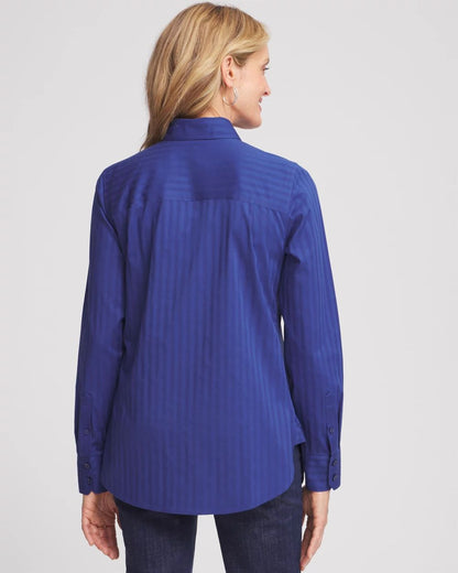 No IronTM Cool Stripe Jacquard Shirt