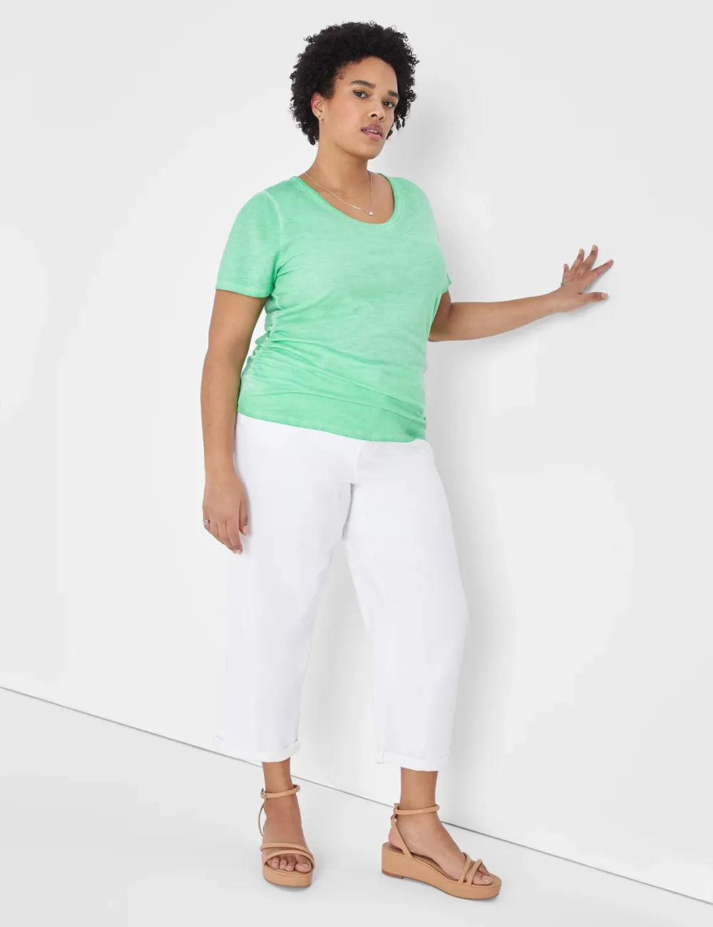 Modern Jersey Side-Ruched Tee