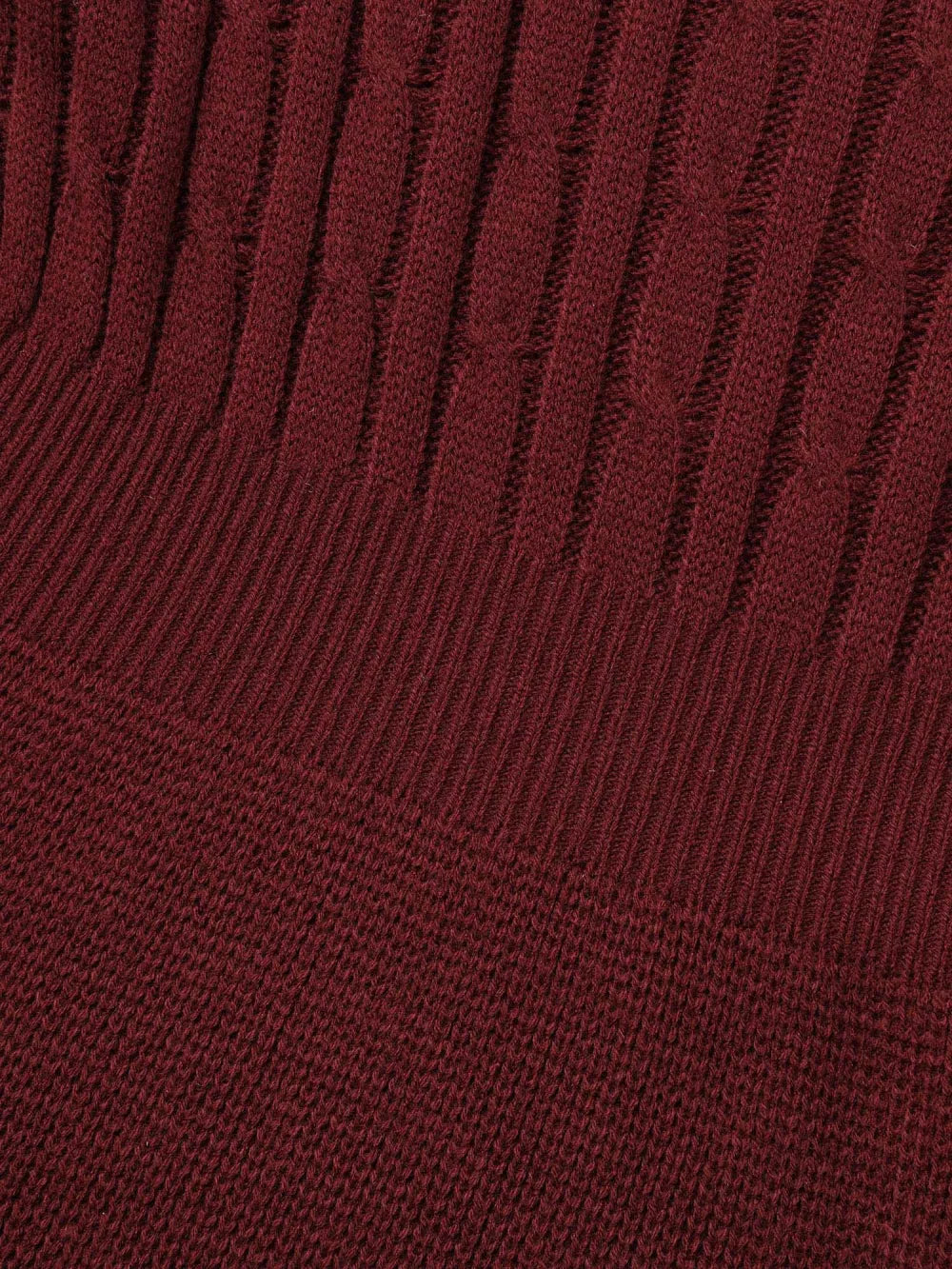 Cable Knit Fit-And-Flare Midi Sweater Dress