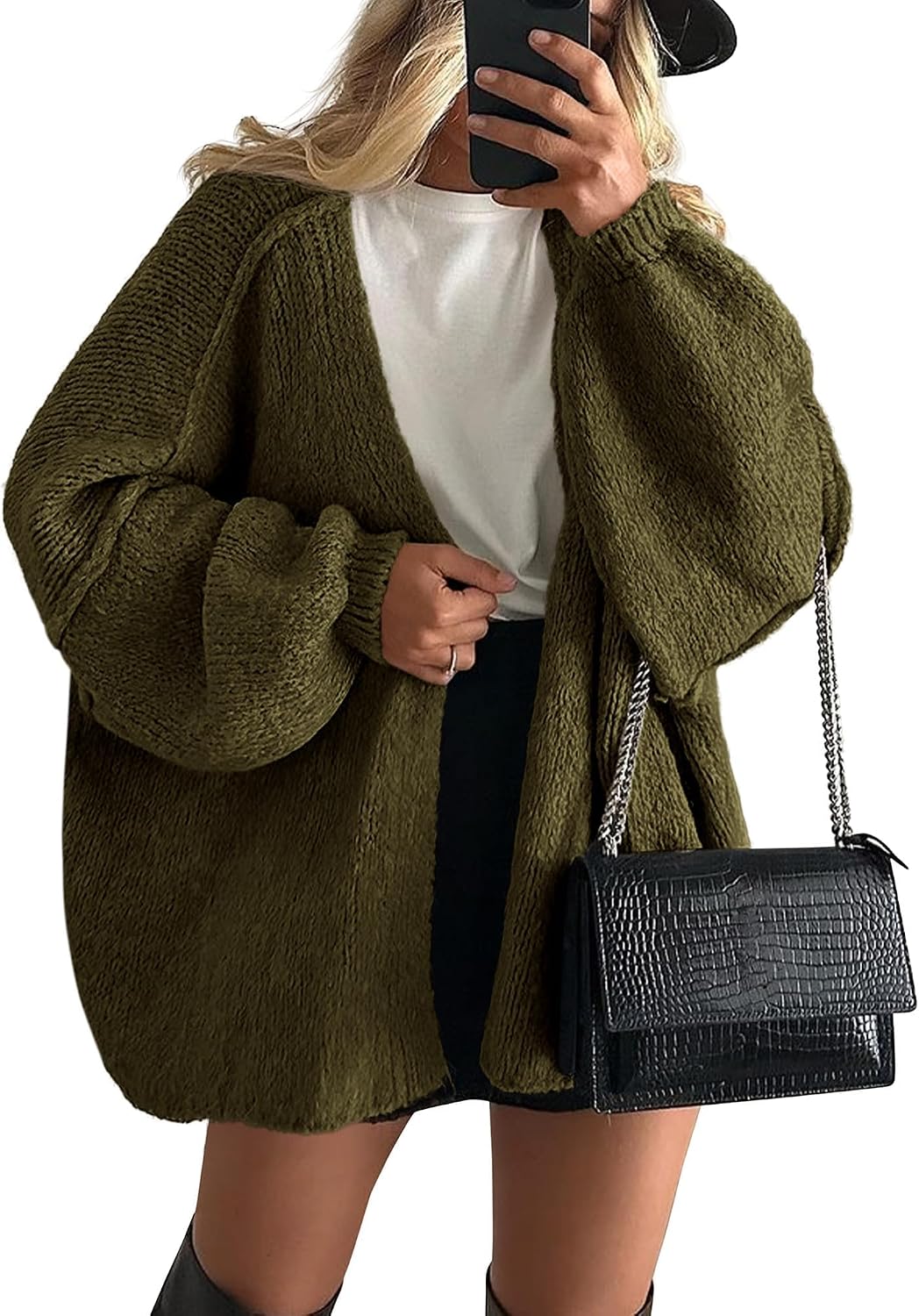 Womens Open Front Oversized Cardigan Sweaters