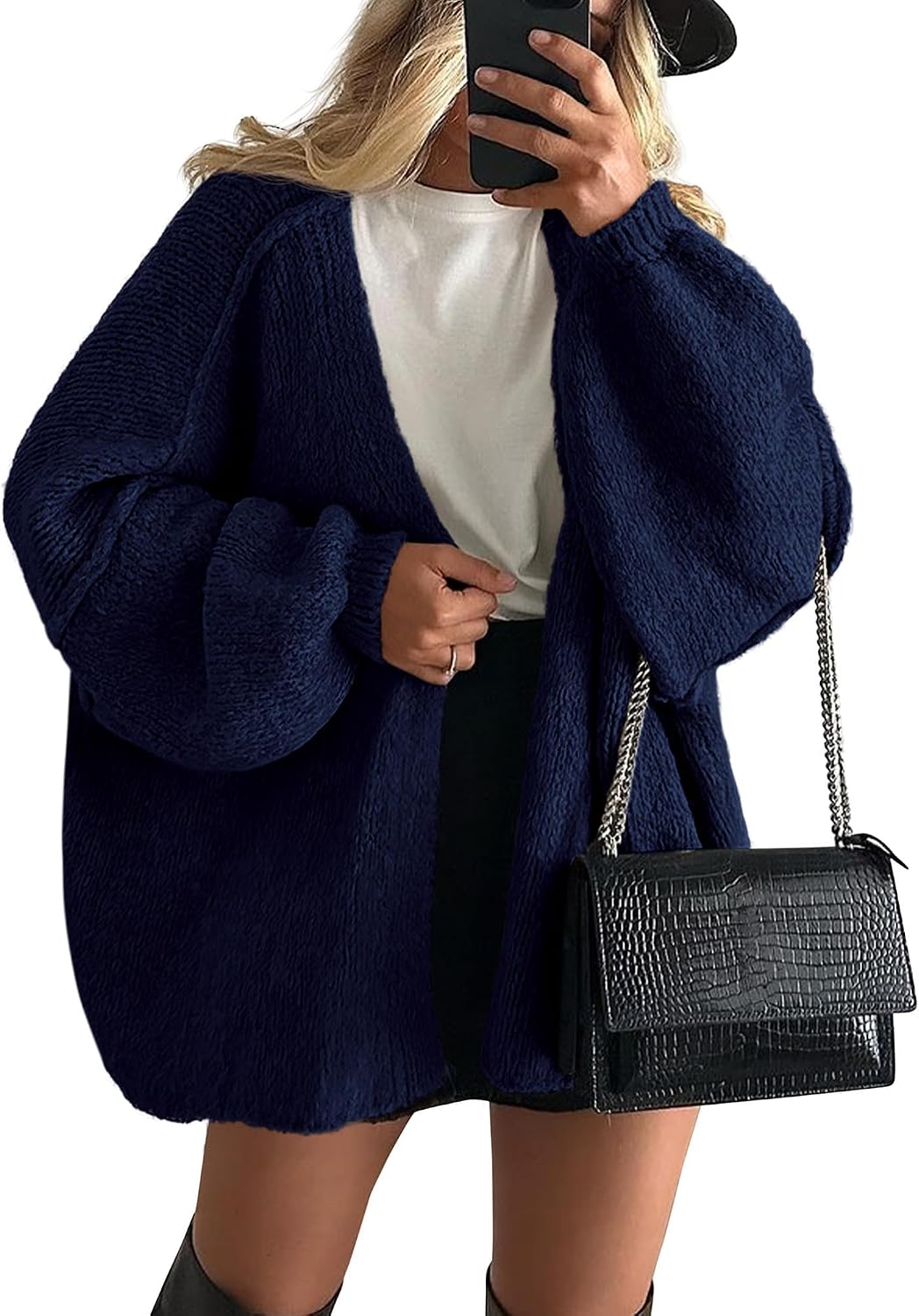 Womens Open Front Oversized Cardigan Sweaters