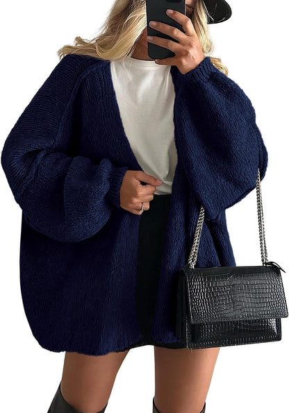 Womens Open Front Oversized Cardigan Sweaters
