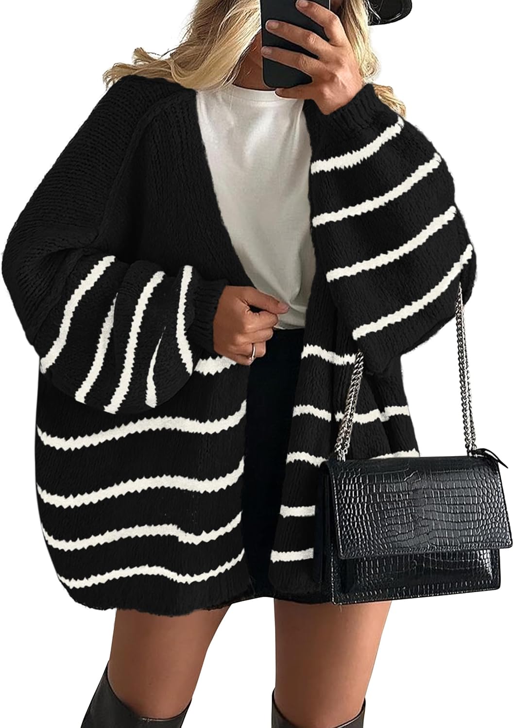 Womens Open Front Oversized Cardigan Sweaters