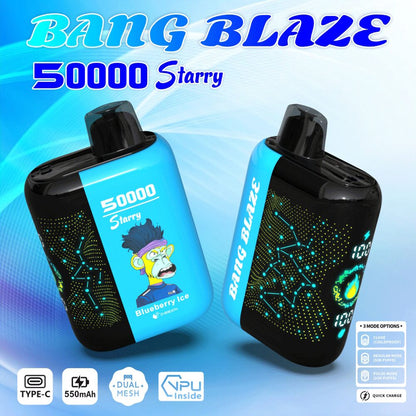 Bang Blaze Starry 50000 50K Puffs Hottest LED Display Disposable Vape