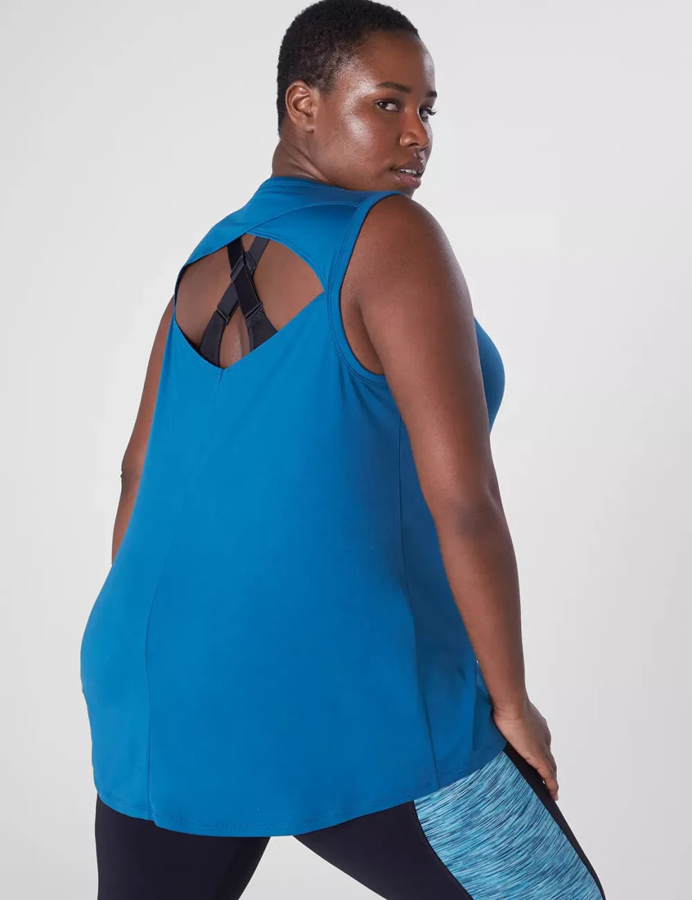 LIVI Soft V-Neck Cutout-Back Tank