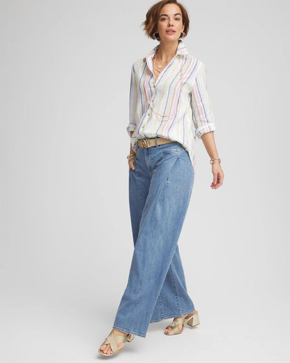 No IronTM Multi Stripe Linen Shirt