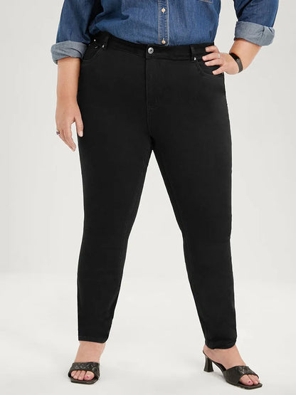 Skinny Very Stretchy High Rise Black Wash Sculpt Waist Jeans