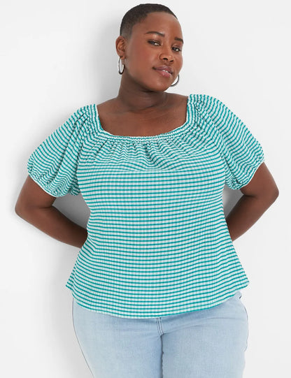 Blouson-Sleeve Convertible Top