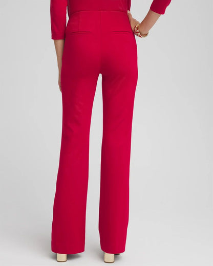 Petite Juliet Ponte Button Detail Flare Pants