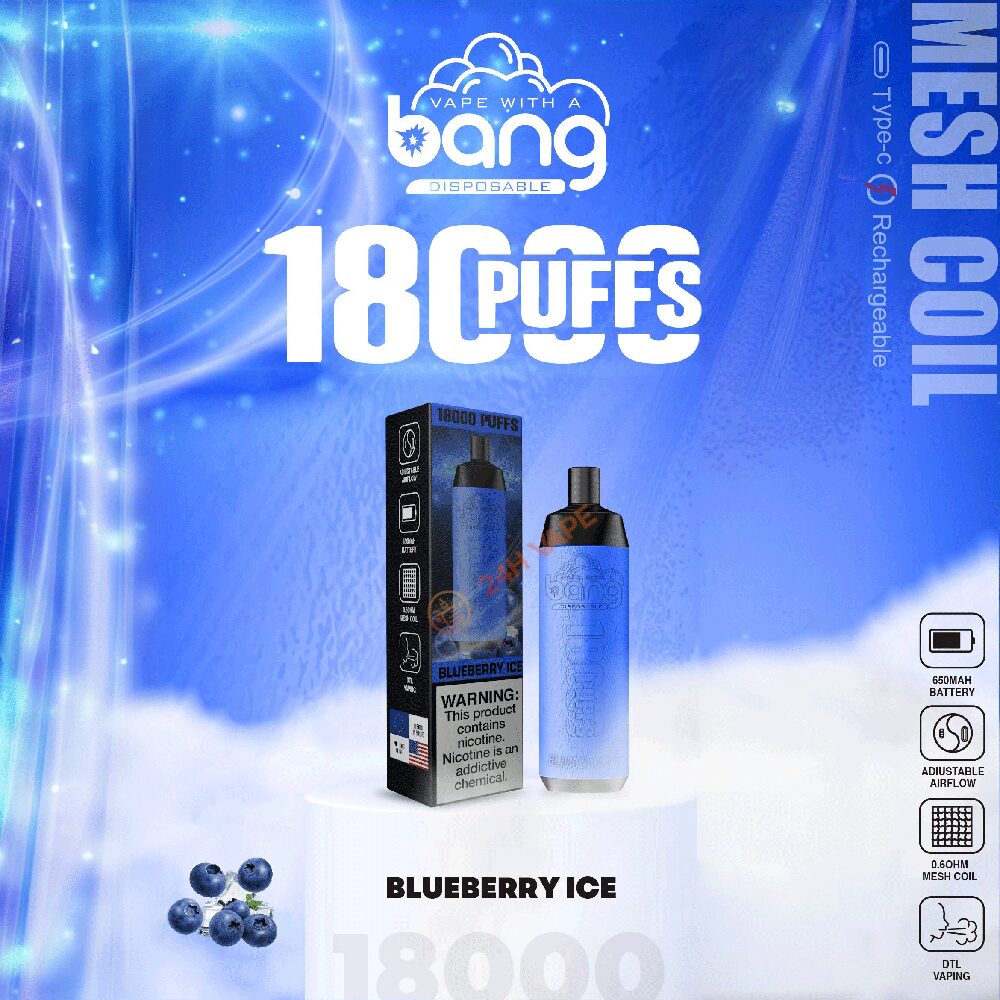 Bang Crown Bar 18000 Puffs 0% 2% 3% 5% Nicotine Leather Disposable Vape Pen