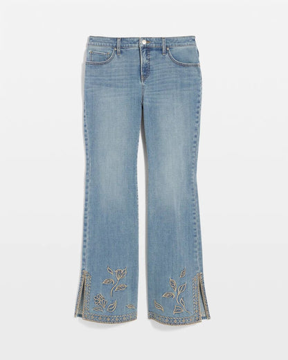 Girlfriend Whipstitch Flare Jeans