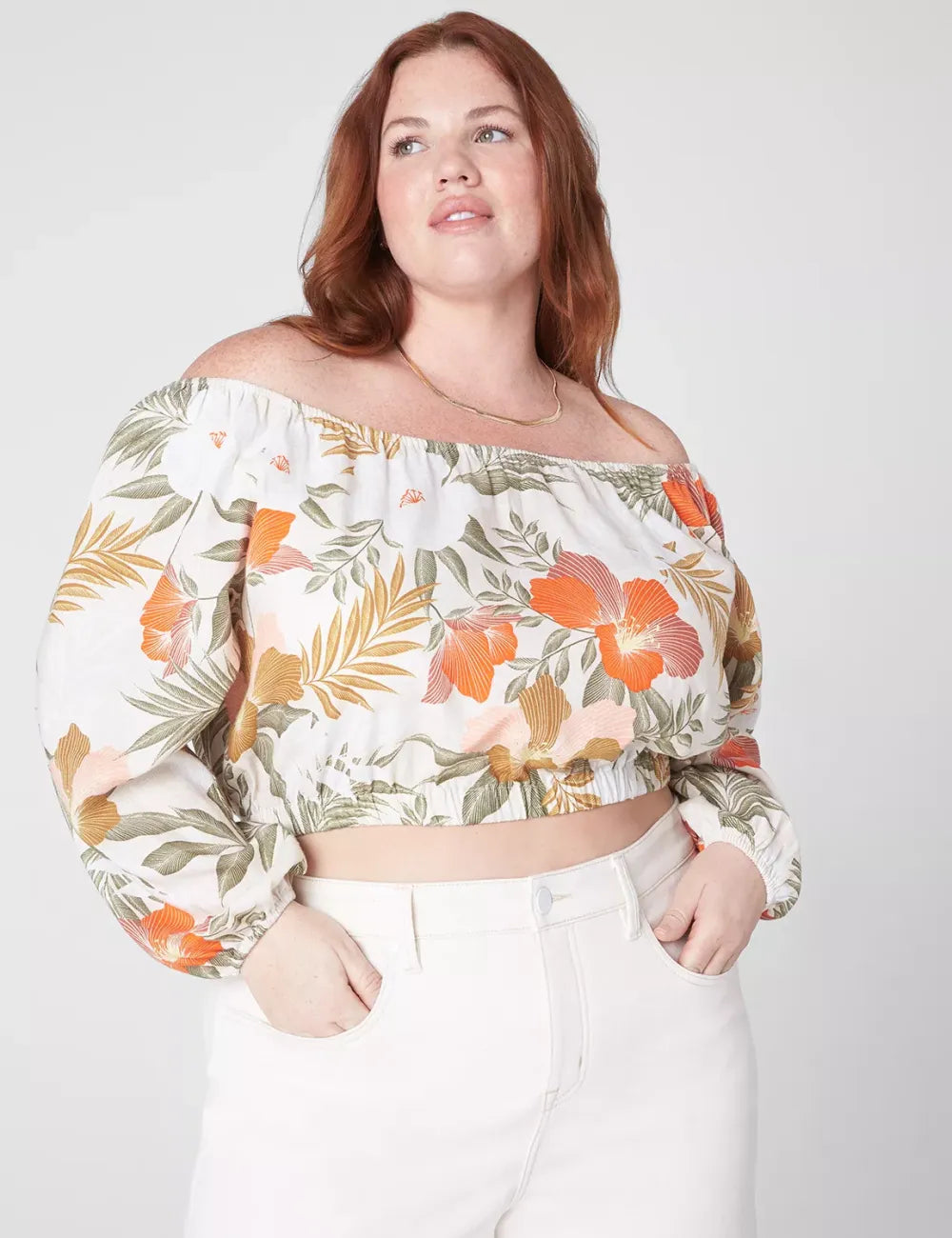 Classic Crop Convertible Off-The-Shoulder Top