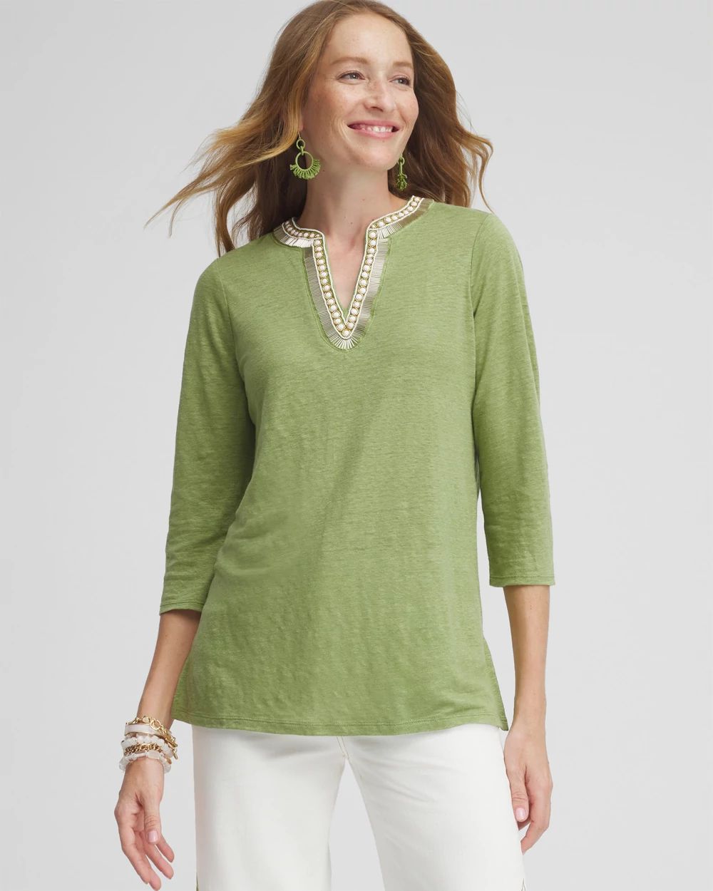 Linen Embellished Tunic