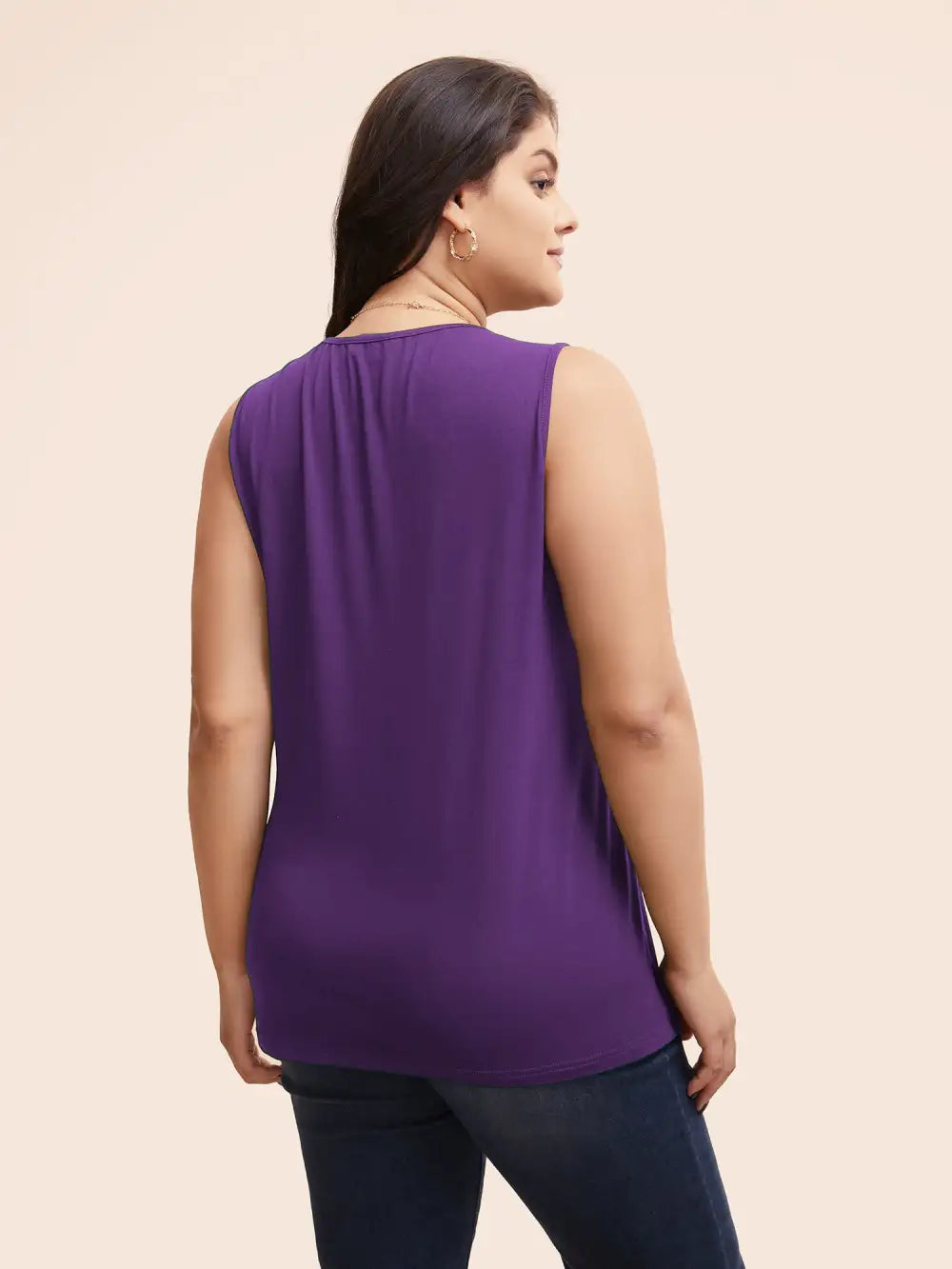 Supersoft Essentials Plain V Neck Twist Front Tank Top