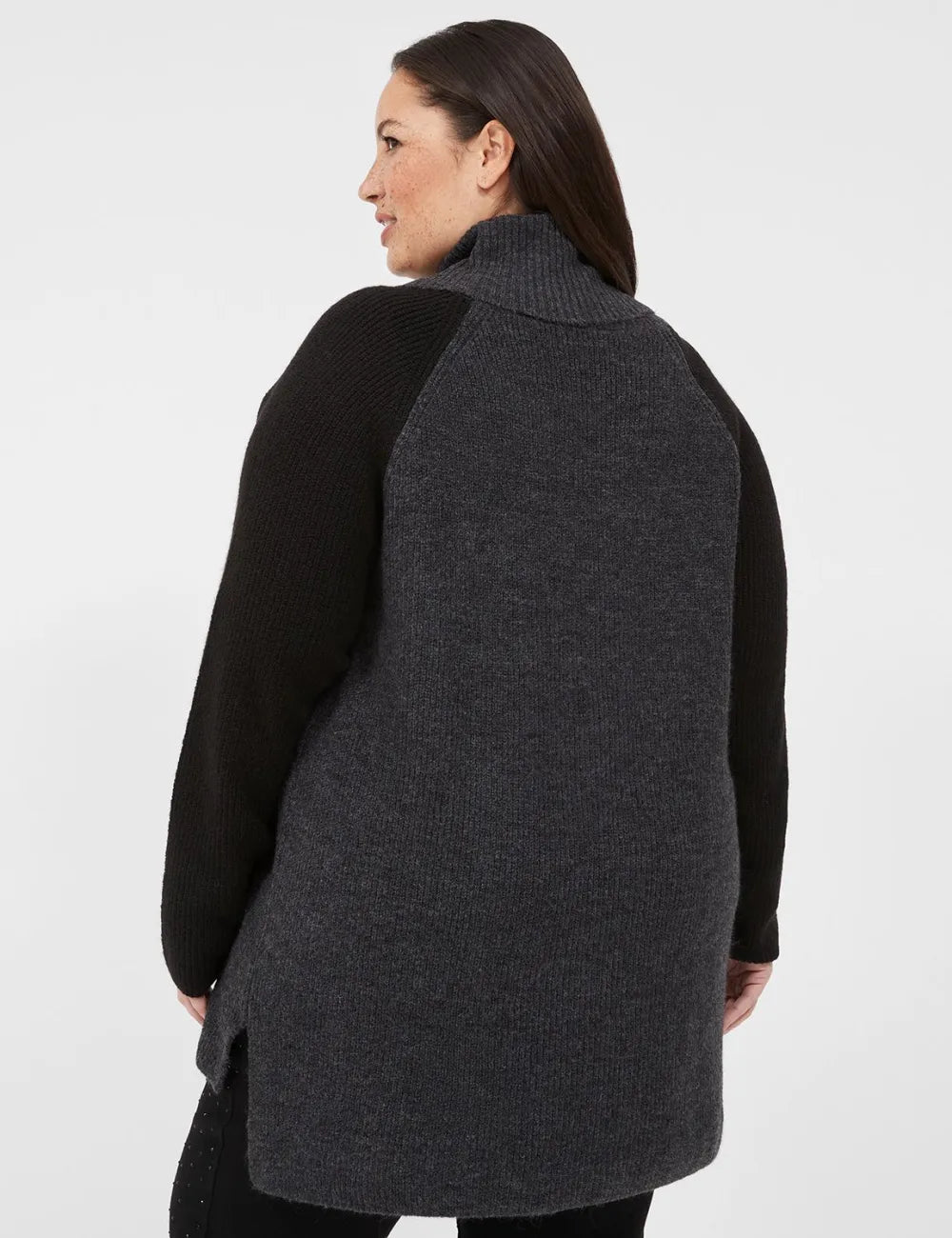 Turtleneck Colorblock Sweater