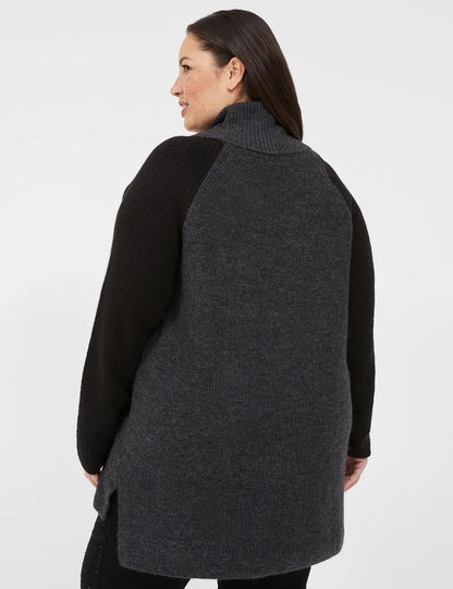 Turtleneck Colorblock Sweater