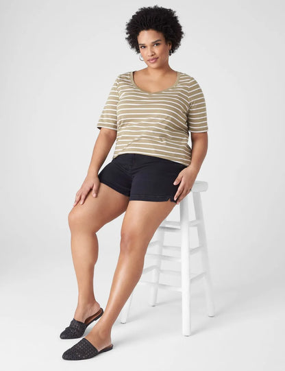Modern Perfect Sleeve V-Neck Tee