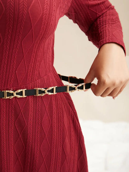 Golden Bow Metal Buckle Belt