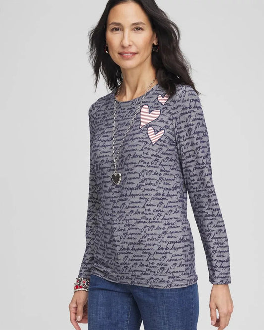 Jacquard Love Letter Layering Tee