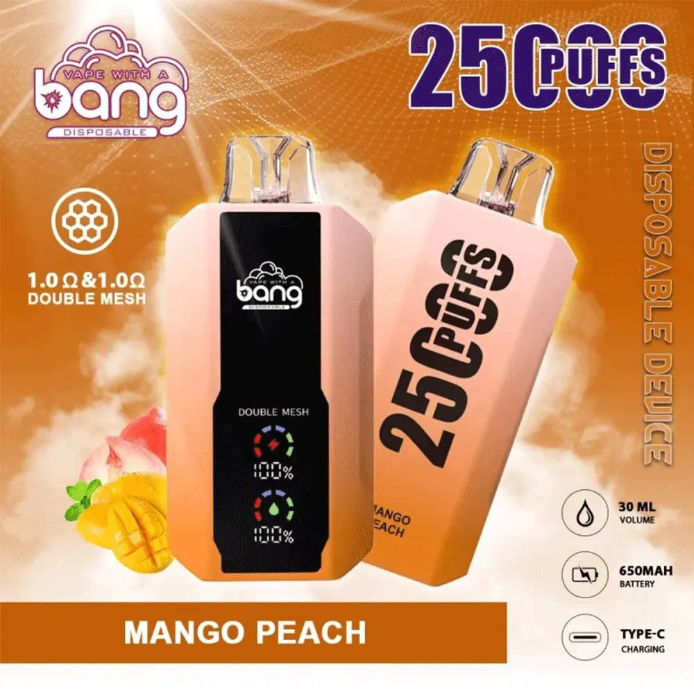 Bang 25000 25k Puffs 0% 2% 3% 5% Nicotine New LED Display Vape Electronic Cigarette Pod