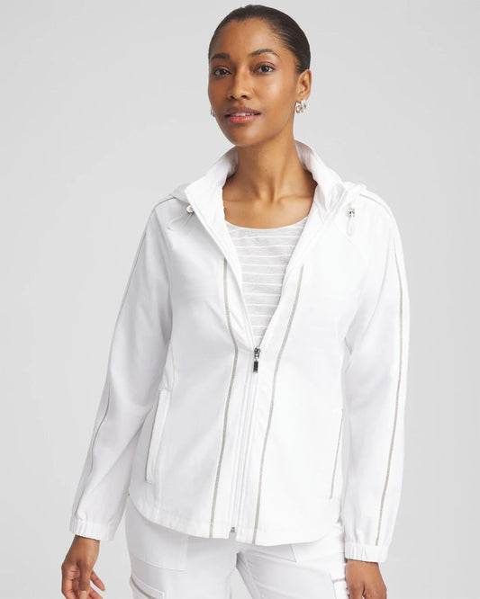 Zenergy® UPF Neema Zip-Front Caviar Trim Jacket