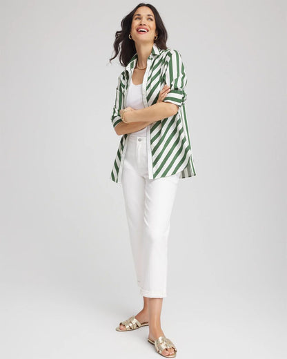 No IronTM Slimming Striped  Shirt