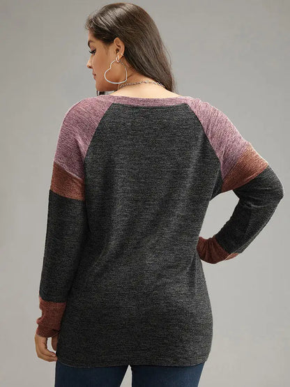 Contrast Pocket Raglan Sleeve T-Shirt