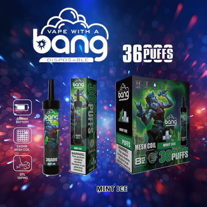 Bang 36000 36K Puffs 0% 2% 3% 5% Nicotine Latest Original Disposable Vape Pen