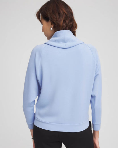 Zenergy® Scuba Cowl Neck Pullover Top