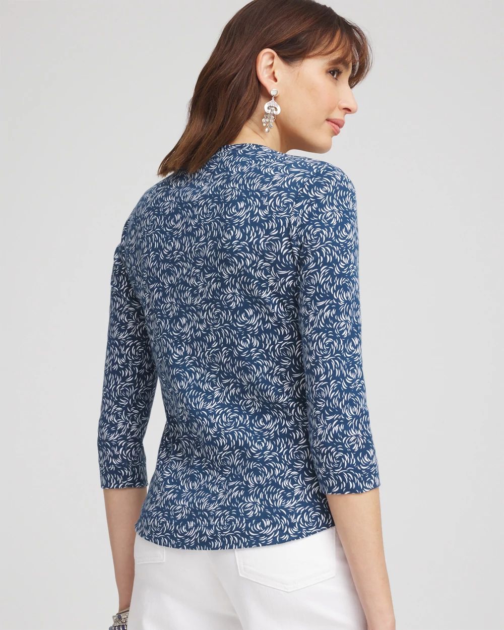 Palms Pima 3/4 Sleeve V-Neck Tee