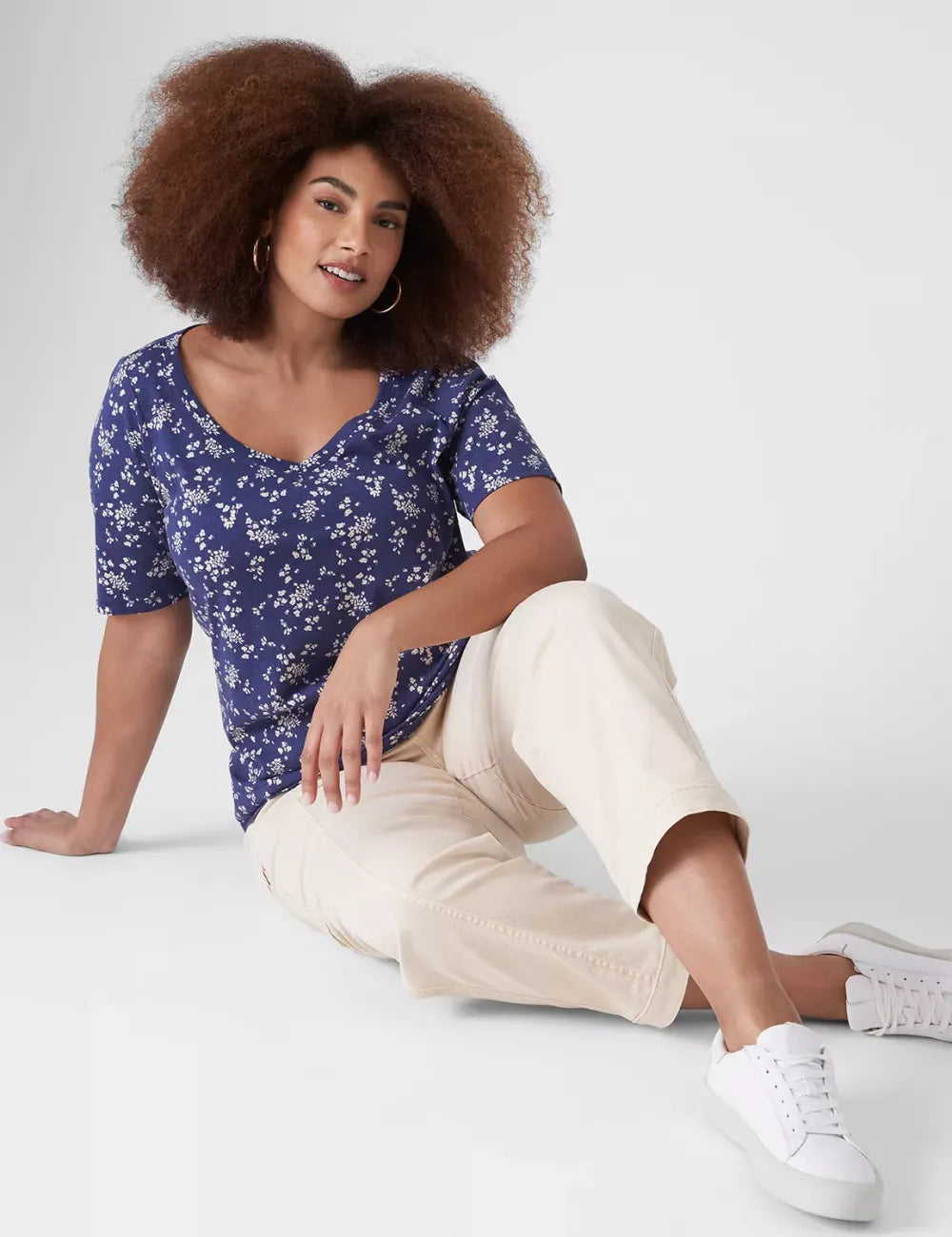 Modern Perfect Sleeve V-Neck Tee