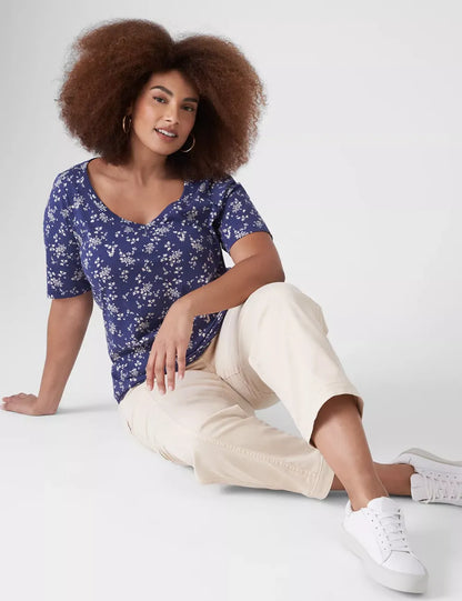 Modern Perfect Sleeve V-Neck Tee