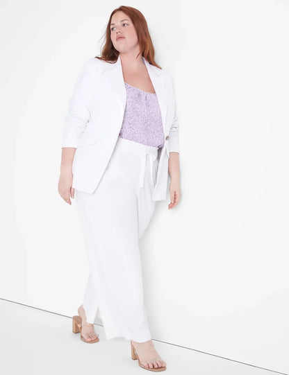 Shirttail Hem Cami With Grosgrain Ribbon Straps
