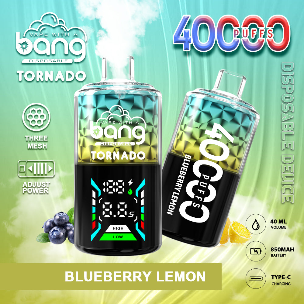 Bang Tornado 40000 40K Puffs Large Smoke LED Display Disposable Vape