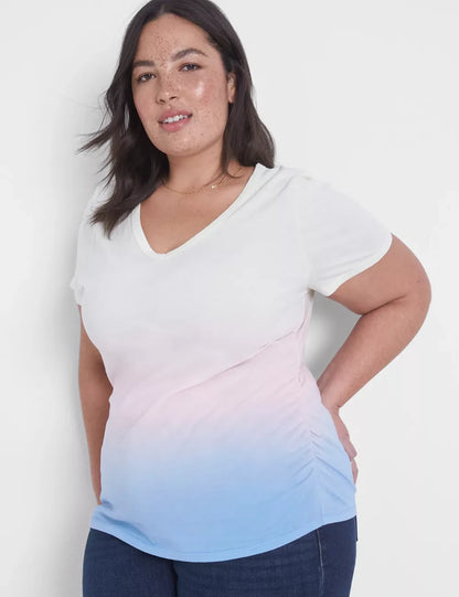 Modern Jersey Side-Ruched Tee