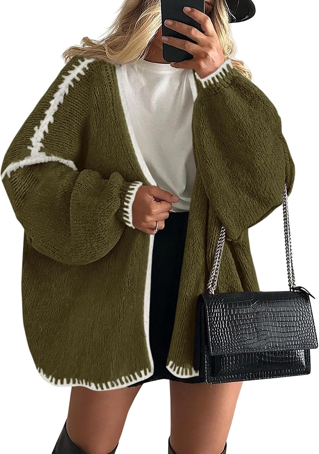 Womens Open Front Oversized Cardigan Sweaters
