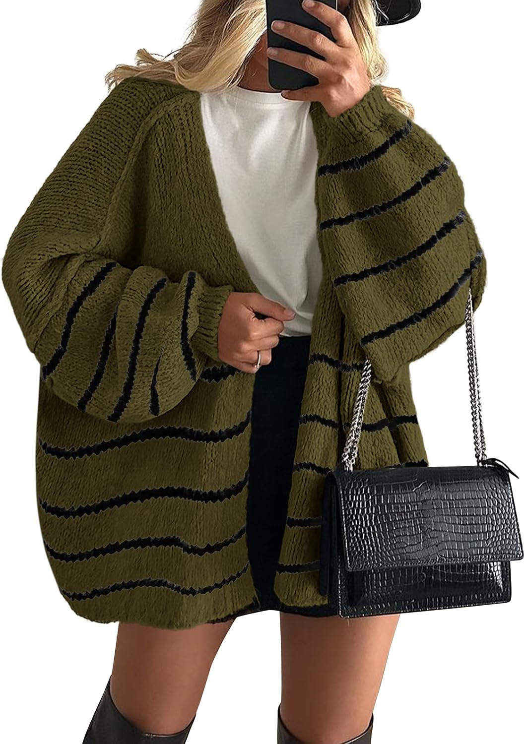 Womens Open Front Oversized Cardigan Sweaters