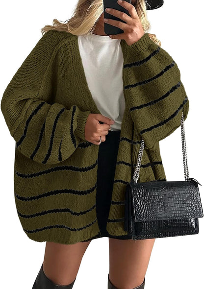 Womens Open Front Oversized Cardigan Sweaters