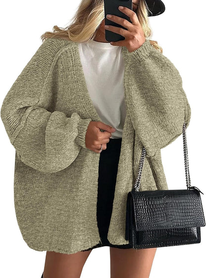 Womens Open Front Oversized Cardigan Sweaters